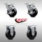 Service Caster 4 Inch SS Soft Rubber Wheel Top Plate Caster Set with 2 Brake 2 Rigid SCC SCC-SS20S414-SRS-TLB-2-R-2 - alternate 1